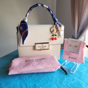 Kate Spade Cream Reegan Saffiano Leather Top handle tote, 6pc Set NWT